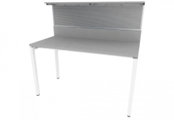 Process table with perforated superstructure 1300x620x750_1250mm (WxHxH_H)