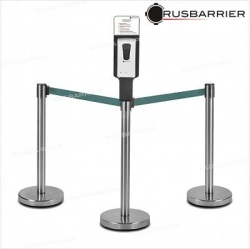 Rack with touch dispenser and ribbon