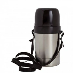Domestic vacuum thermos with double flask made of corrosion-resistant steel with narrow neck for liquids type "DN"