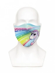 Hygienic mask with colour unicorn XS