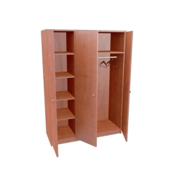 3-door wardrobe (4 shelves, top shelf and coat rack) 129*52*180 "Student" C 20