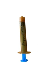 Single-use, three-detail, sterile, UV-protected injection syringe without needle 2