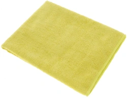 Dusting cloth made of microfibre, density 220 g/m2, yellow, 30x30 cm.