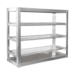 Rack for glasses ECONOM SKSK-3KE-M (chrome mesh, galvanised collapsible frame),905x315x760 mm