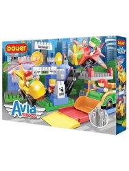 Children's Educational Constructor Toy Bauer "Airline Bloks" Series "Airport" Set 138 Elements in a Box, Item No. 749