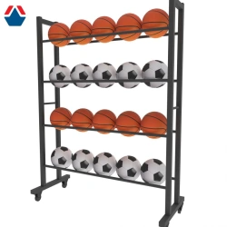 Ball rack trolley on wheels