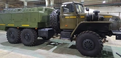 Installation for testing of hydraulic systems "Universal mobile hydraulic unit UPG 300/260-001" on the basis of Ural-4320 chassi