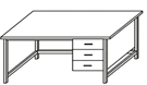 Utility table on metal frame with drawer SP-7.