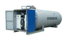 Filling station for refuelling the company's own transport (with operator's room and fuel and lubricant storage)