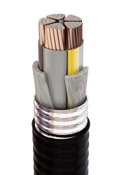 Power cable KAMAKS copper with EPR insulation in corrugated metal armour in PVC jacket