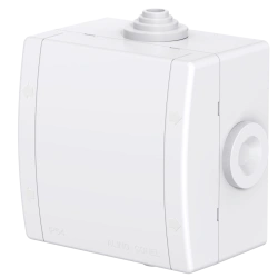 CADUCEUS ALING POWER Junction box for open wiring 80x80x55, 4 entries, IP54, 500V~, lid push-fastening,