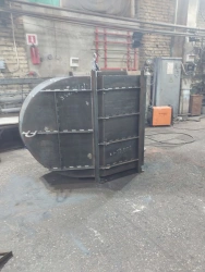 Hot flue gas recirculation gas ducts to mills - Path "K1", complete with supports and hangers