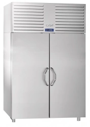 Blast chiller cabinet, with forty levels for GN 1/1 gastronorms or 600x400 mm baking trays, with trolley option TDSH