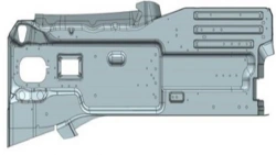 Floor panel left A9606163452