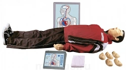 Cardiopulmonary and cerebral resuscitation simulator, spring-mechanical with indication of correct performance of actions, with