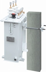 Power distribution oil transformers of TMG series of column design with capacity 25-160 kVA