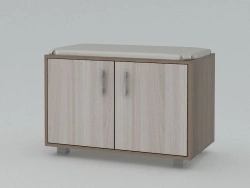 Double-door cupboard with bottom drawer for shoes "Bashkir Furniture Factory" brand