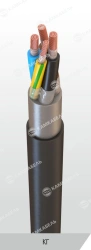 Flexible power cables with tinned copper conductors with rubber insulation and rubber sheath for voltage 380/660 V of KG-T grade
