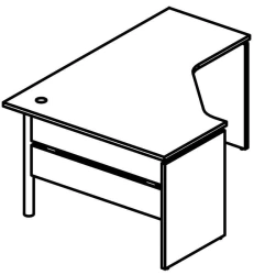 Ergonomic desk 8029 p/l "Galant" series