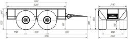 Trailer to snowmobiler "Predator" P25-170