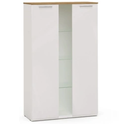 FME 2-door glass cupboard, low from the cabinet furniture set "ALTEA"