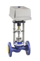 Valves bush valves TRV with electric actuator.