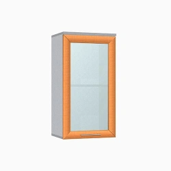 Hinged cupboard with glass door in frame profile SHPR-2