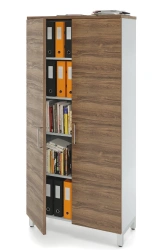 ZAMM cupboard with swinging 5 shelves, 2 doors on metal frame