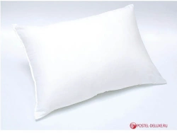 Pillows filled with synthetic fibres