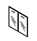 Low glass doors. Set of furniture "Bond"