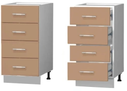Kitchen table cupboard with 4 drawers