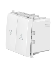CADUCEUS ALING Experience Flush-mounted switch for roller blinds, push-button 2-cl, 16A, 250~, 2M, white, art. no. 72114.0. 7211
