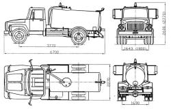 Vacuum truck GAZ-SAZ-39014-11