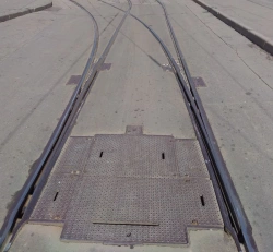 Tramway R50 arrow crossing with flexible sharps according to 30888a (8637.00.000/-01/-02/-03/-04/-05/-06/-07)