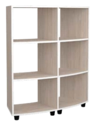 Radius partition shelving unit OpShk4.2.3