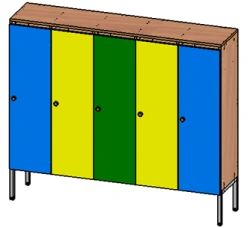 Metal-framed wardrobe cabinet. Standard