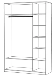 Built-in wardrobe model SH 07