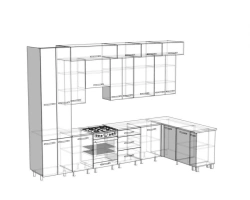 Set of kitchen furniture of "Edelwood" trade mark