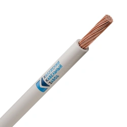 Single-core wire with copper flexible core, with insulation made of polyvinylchloride plasticate of reduced fire hazard, PuG gra