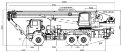 Truck crane ??-55729-5B-3 and its modifications (with the use of the cabin ??-55713.52.100-6 and its modifications) (special, au