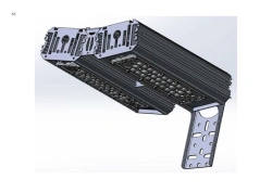 LED luminaire "Industrial Design MTM IoT" series CUBIC 80 Two modules Connection from sides 15 degrees Mounting Cantilever