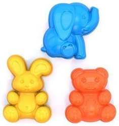 Bunny, Bear, Elephant" moulds