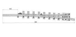 Curved frame rail with straight shank of project H01.011.2000.00-01