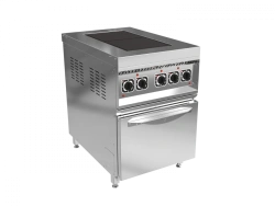 Electric cooker KEP-2ShZh-02 (2 burners KET-0,09, oven, 550*850*850(860) mm.) all stainless steel.