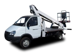 Cars equipped with lifts with working platforms type 3009 mod: 3009P on the basis of chassis and T/S GAZ type 3302 mod. 2310, 33