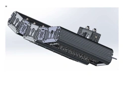 LED luminaire "Industrial Design MTM IoT" series CUBIC 180 Three modules Connection from sides 15 degrees Mounting CUB 177