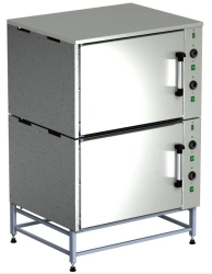 Roasting cabinet, sectional, electric SHZh-150-2s22 (2 sections, heat chambers of sections made of stainless steel, doors of cha