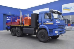 Cementing unit (CA), UZST brand, type UZST03, modification 5870-13 on KAMAZ 43118-37 chassis.