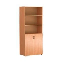 Semi-open wooden office cupboard for documents. Model SHPD-1900-1.