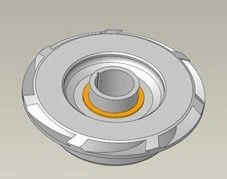 Working wheel, compression, D1050N, shaft 0.68", type ARZ, Niresist / IMPELLER: BRG HSG, D1050N, .68, ARZ, N